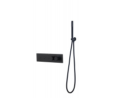 Смеситель FUSION TERMO с ручным душем BLACK Boheme 131-SYS-B черный матовый