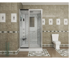 Душевая кабина Niagara Luxe NG-7711WL (900x1200х2150) низкий поддон стенки БЕЛЫЕ  