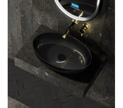 Раковина накладная карбоновая ABBER Karbon AK2041 черная Раковина накладная карбоновая ABBER Karbon AK2041 черная