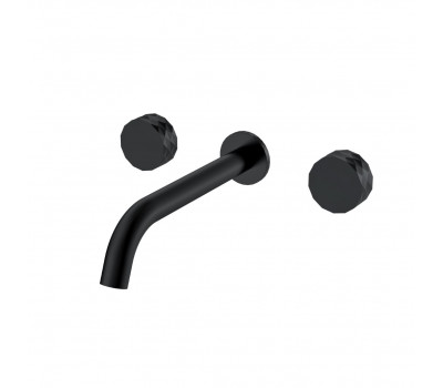 Смеситель из стены STICK DIAMOND на 3 отв. BLACK Boheme 152-2-B черный матовый 