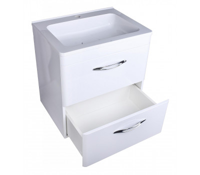 Тумба подвесная Style Line Каре 70 (2 ящ.) Люкс белая, PLUS СС-00002269 