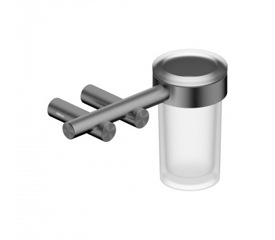 Стакан для зубных щеток с держателем ABBER Osten 316 AA1860BGG оружейная сталь брашированная 