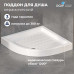Душевой поддон керамический, полукруглый, белый RGW CR/R  900x900 19170499-01  