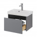 Тумба под раковину подвесная Dreja Luxury 55 см, серый базальт