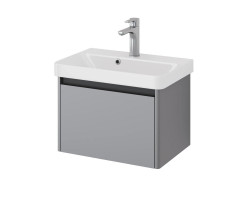 Тумба под раковину подвесная Dreja Luxury 55 см, серый базальт