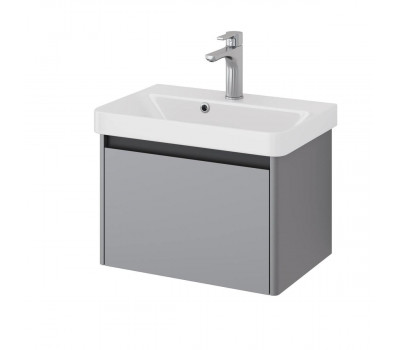 Тумба под раковину подвесная Dreja Luxury 55 см, серый базальт