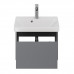 Тумба под раковину подвесная Dreja Luxury 55 см, серый базальт