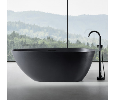 Ванна из искусственного камня ABBER Dortmund AM9911B черная матовая 