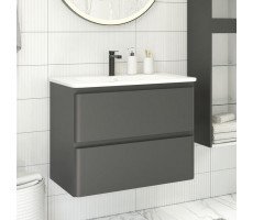 Тумба с раковиной Aquanet Эмбер 105 2 ящ. цв.черный матовый (раковина Urban) 00332499 