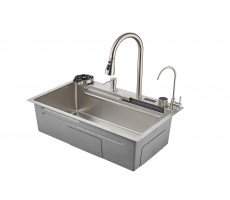 Мойка кухонная с водопадом Savol S-SC002L сатин Мойка кухонная с водопадом Savol S-SC002L сатин