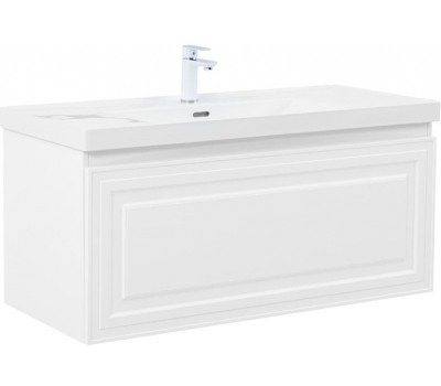 Тумба с раковиной Aquanet Агата 110 1 ящ. цв. белый сатин 00365940 Тумба с раковиной Aquanet Агата 110 1 ящ. цв. белый сатин 00365940