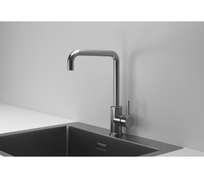 Смеситель для кухни GRANULA KS-7110, СТАЛЬ САТИН 