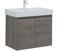 Тумба с раковиной Aquanet Nova Lite 75 2 дв. цв. дуб рошелье (302527) 