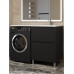 Тумба под стиральную машину Uperwood Tanos 60 см, напольная, черная, 2 ящика TTanosVMF60B2 