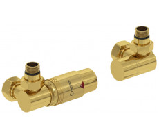 Терморегулятор Сунержа 3D автоматический G 1/2" НР х G 3/4" НГ набор левый цвет-золото 03-1421-0001 
