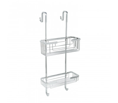 Полка для душевой кабины Fixsen прямая двухэтажная хром латунь FX-854-2 