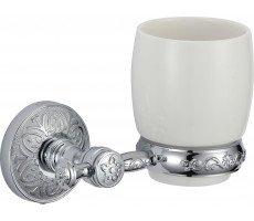 Стакан керамический с настенным держателем Savol 58а S-005858A хром 