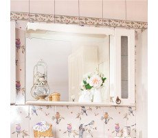 Зеркало со шкафчиком Бриклаер КАНТРИ 105S, бежевый дуб прованс Зеркало со шкафчиком Бриклаер КАНТРИ 105S, бежевый дуб прованс