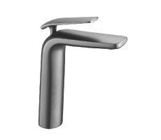 Смеситель для раковины высокий Rose R39T R3911T, оружейная сталь