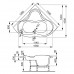 Ванна акриловая VAGNERPLAST IRIS угловая 143х143, белая VPBA143IRI3X-04 