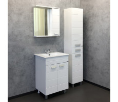 Зеркало-шкаф Comforty Модена М-60 белое матовое 