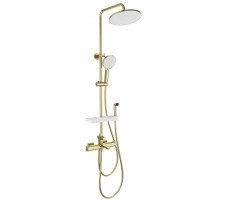 Душевая система с гигиеническим душем и термостатом WONZON & WOGHAND, Брашированное золото WW-C3011-A1-BG Душевая система с гигиеническим душем и термостатом WONZON & WOGHAND, Брашированное золото WW-C3011-A1-BG