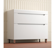 Тумба напольная Style Line Остин под раковину Фортуна 100 2 ящ белый эмаль PLUS ЛС-00002399-3 
