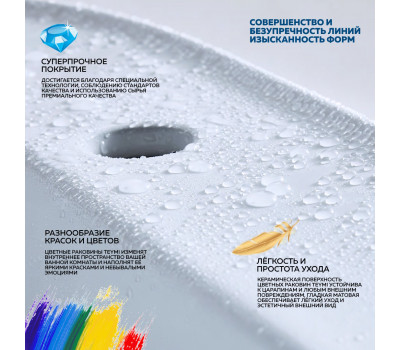 Раковина Teymi Solli 50 artceramic, накладная, Черная Матовая T50392 