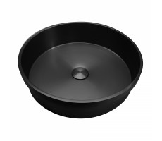Раковина встраиваемая сверху ABBER Wasser Kreis AF2408MB черная матовая Раковина встраиваемая сверху ABBER Wasser Kreis AF2408MB черная матовая
