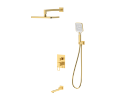 Душевая система для ванны и душа DQ Dortmund встраиваемая с изливом мат.золотоDA1715607 