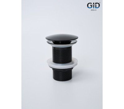 Донный клапан Gid без перелива G-54BL 76601K черный глянцевый 