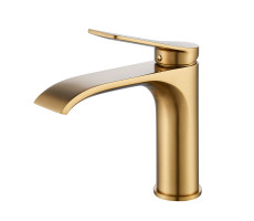 Смеситель для раковины Shevanik S4101G, золотой сатин