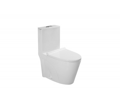 Унитаз напольный МОНОБЛОК (сиденье микролифт) Арматура GEBERIT SantiLine SL-5012 