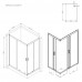Душевое ограждение,120x90 без поддона AM.PM Gem W90G-404-120290-BT Стекло прозрачное; профиль черный 