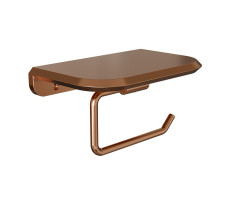 Держатель для туалетной бумаги с полочкой Knotlor PH103RB бронза матовый 