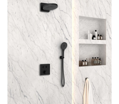 Душевой комплект Vincea VSFW-4I211MB встраиваемый, черный 