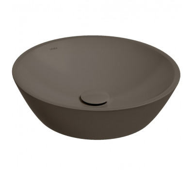 Раковина ISVEA SistemaY Soft накладная ШГВ 450*450*120 отверстия для смесителя отсутствуют цвет коричневый матовый 10SY66045-2H 