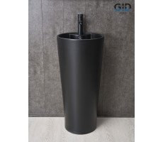 Раковина Gid Nb131bm 81120 накладная ,черная матовая 