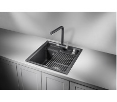 Кухонная мойка GRANULA KS-5002, ЧЁРНЫЙ  кварц 