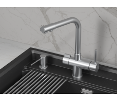 Смеситель для кухни GRANULA 5008, НЕРЖ 