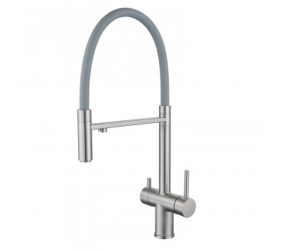 Смеситель для кухни с подключением фильтра Shevanik S178L, сатин