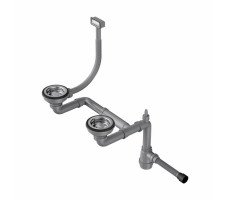 Слив-перелив OMOIKIRI WK-1.5-IN, для полуторачашевых моек, цвет-нержавеющая сталь 4956485 