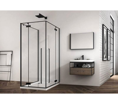 Душевой уголок ABBER Eins AG06099B черный матовый 