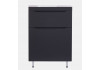 Тумба напольная Style Line Бергамо мини 60 (2 ящ.) Люкс антискрейтч черный, PLUS СС-00002308 
