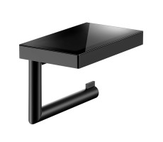 Держатель туалетной бумаги с полочкой, поворотный Keuco REVA 12873379000 Черный матовый 