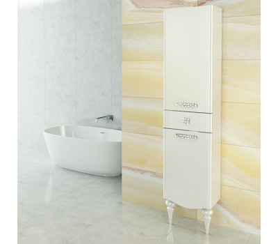 Шкаф-колонна Comforty Монако-40 правая белый глянец 