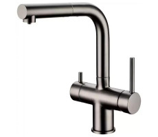 Смеситель для кухни с выдвижным изливом Grocenberg GB4097BG, графит Смеситель для кухни с выдвижным изливом Grocenberg GB4097BG, графит