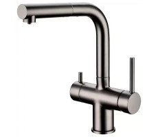 Смеситель для кухни с выдвижным изливом Grocenberg GB4097BG, графит 