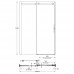 Душевая дверь 140х210см Kerama Marazzi Cristallo CT.140.1/2.SD.BLK.M раздвижная с функцией soft close, цвет: черный матовый