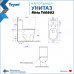 Унитаз напольный Teymi Ritta безободковый, сиденье микролифт T40803 